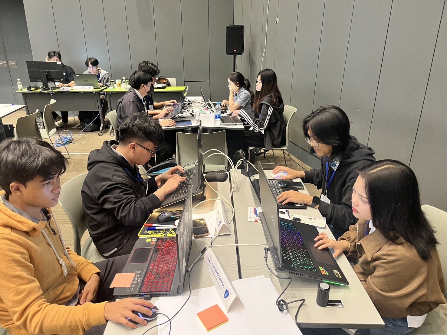 Team OVERWORLD-SKELETON during the CTF