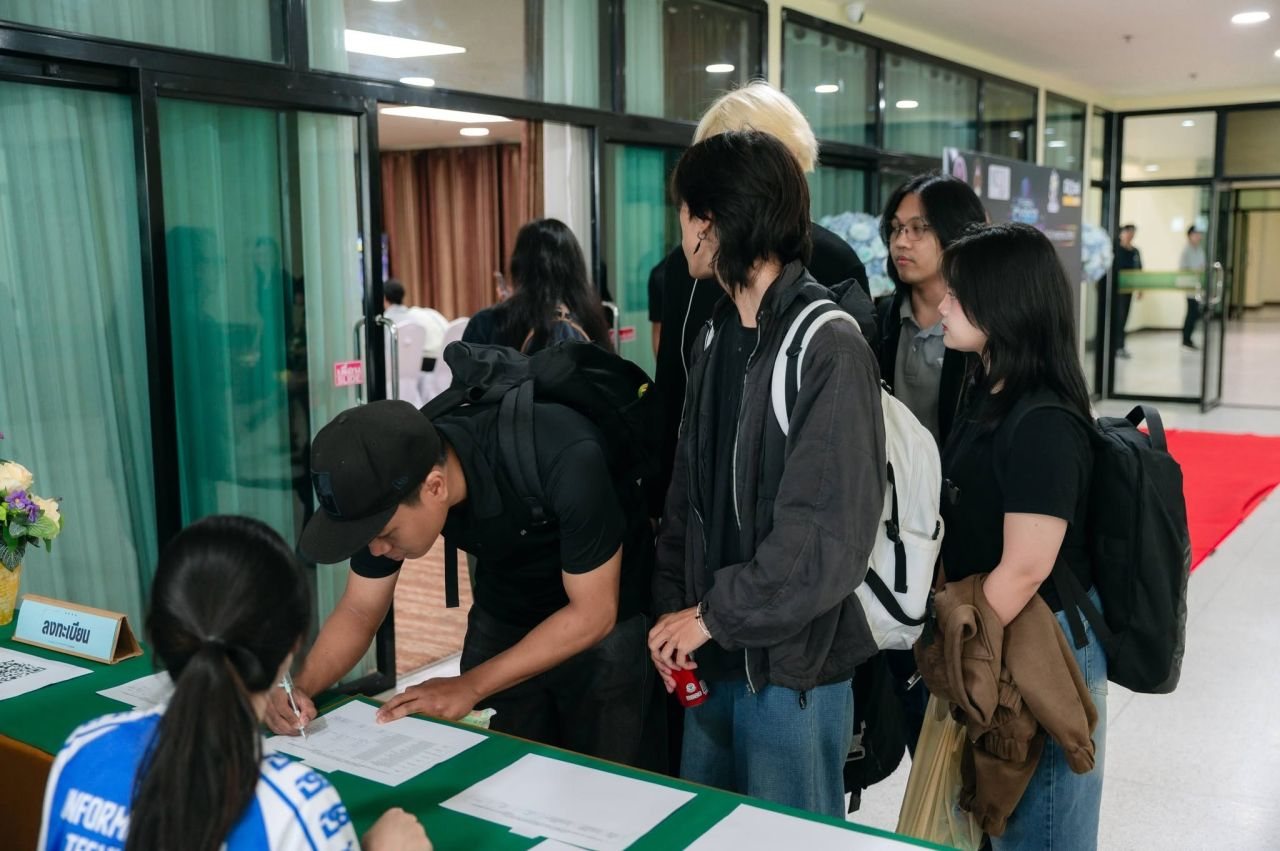 Registration desk on competition day